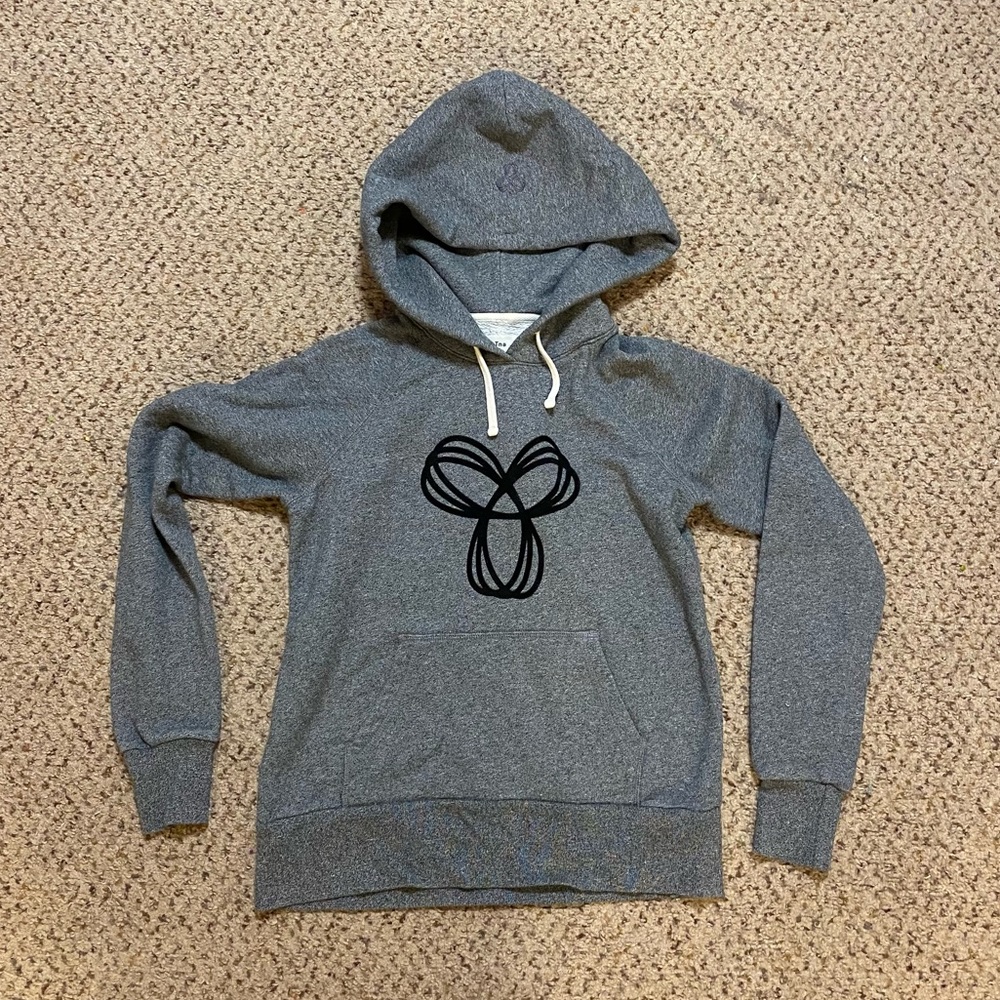 Aritzia | TNA Hoodie Gray/Salt & Pepper black Logo 
Size XS